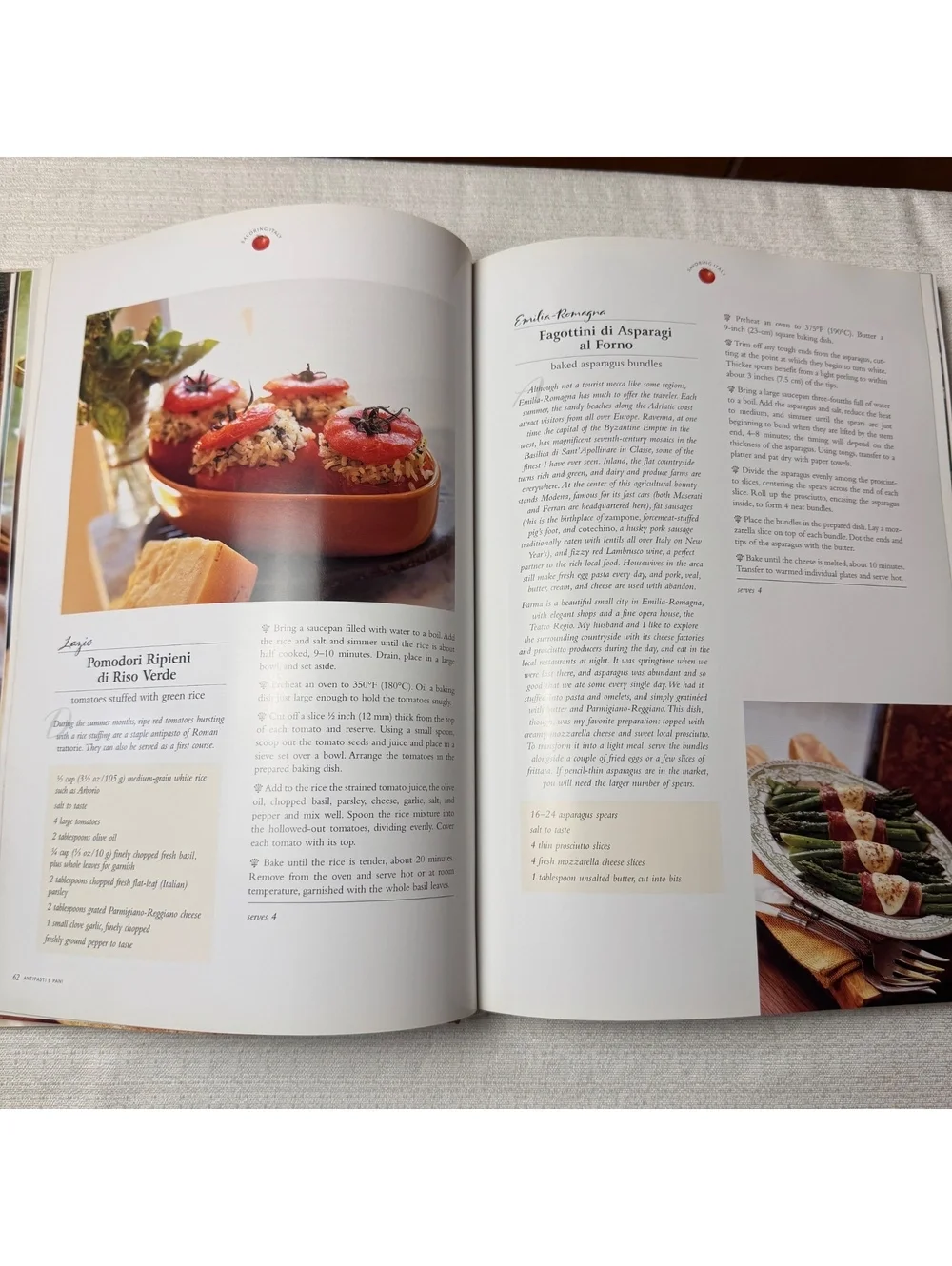 Williams Sonoma Savoring Italy Hardcover Cookbook Michele Scicolone 1999